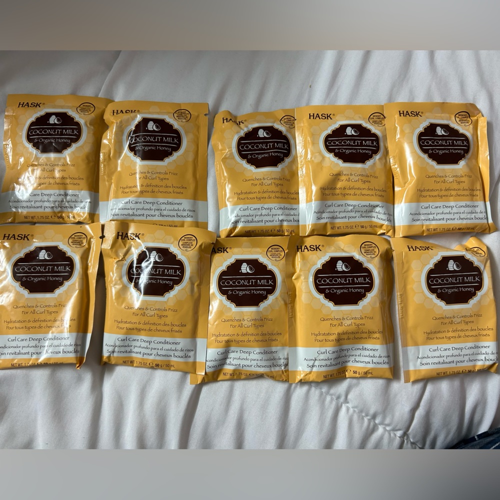 10 pack HASK hair masks (coconut milk & organic honey)